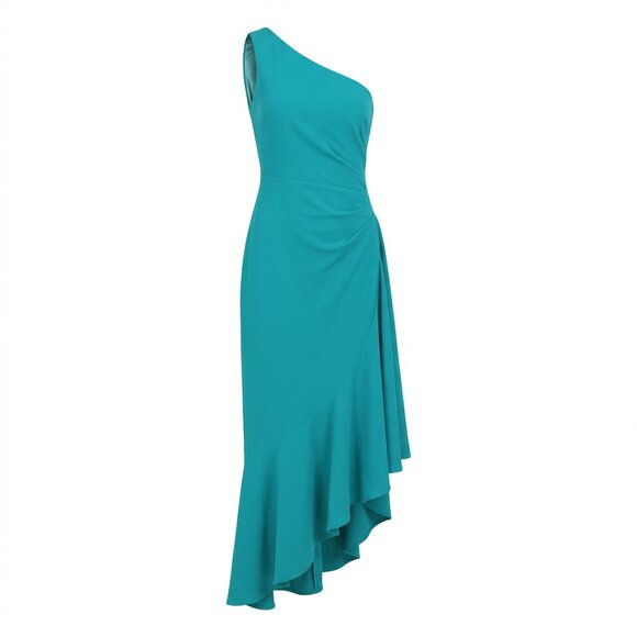 Eliza J Dresses & Skirts - Eliza J One Shoulder Ruffled Midi Dress Women’s